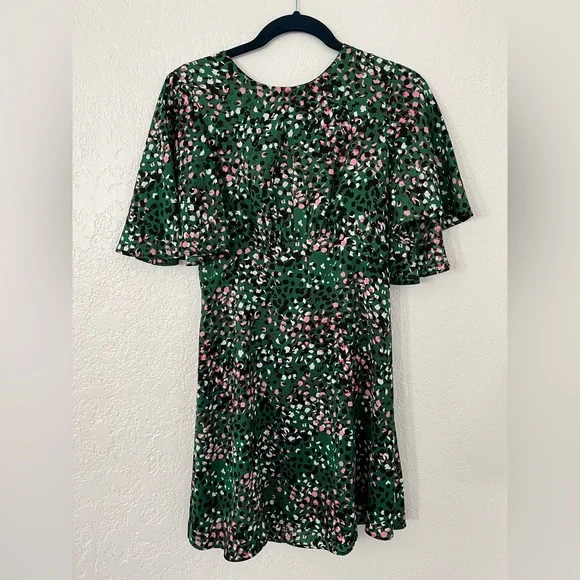 green polka dot dress topshop Ruched polkadot maxi dress in green
